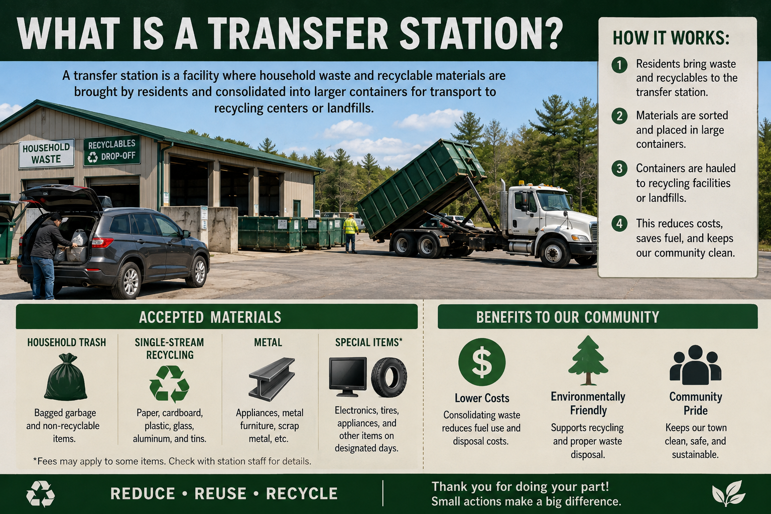 Wendell Transfer Station Helps Residents Recycle and Dispose of Waste Responsibly